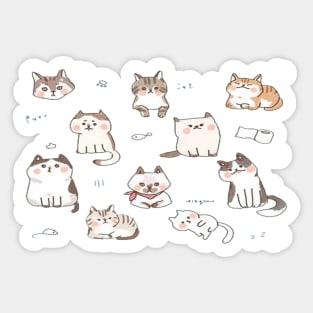 Cats 1 Colored Sticker